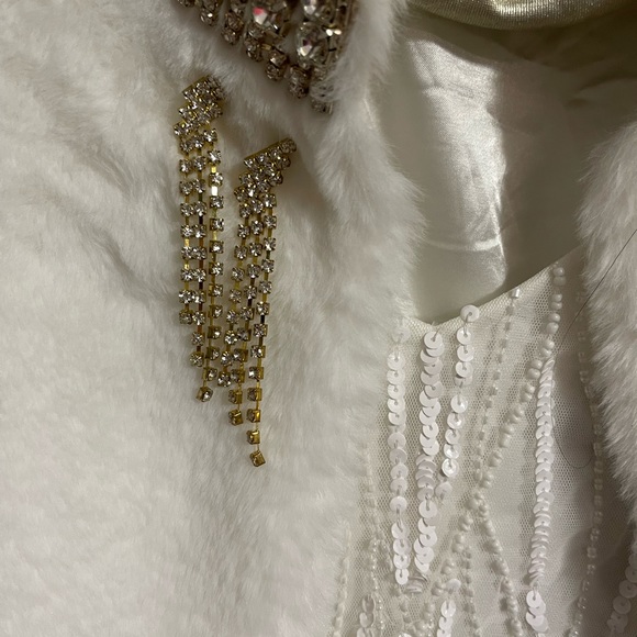 NWT Adrianna Papell size 14 Long Ivory Beaded Gown - Picture 13 of 16